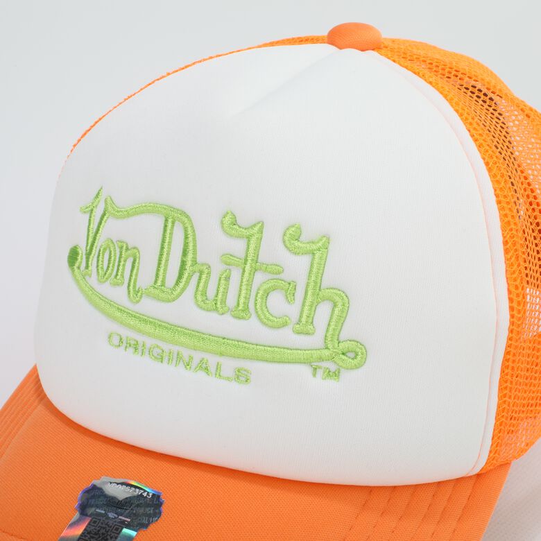2023 Outlet Online Von Dutch Originals -Trucker Atlanta Trucker Cap, white/orange F0817666-01589